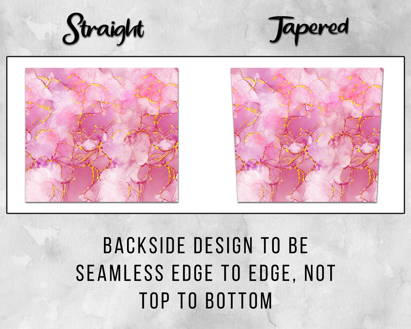 Pink Glitter Alcohol Ink Seamless 20oz Skinny Tapered & Etsy