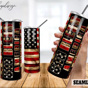 Tumbler wrap god bless america