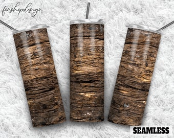 Rustic Wood Grain Tumbler Wrap, Seamless 20oz Skinny Design (Digital Download)