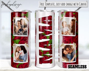 Mama Rose Photo Frame 20oz Tumbler Sublimation Design (Digital Download)