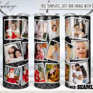 12 Bilderrahmen, Metallbecher, 20 Unzen Becher, dünner Becher, Sublimationsgrafik, digitaler Download, Full Wrap, Png-Design