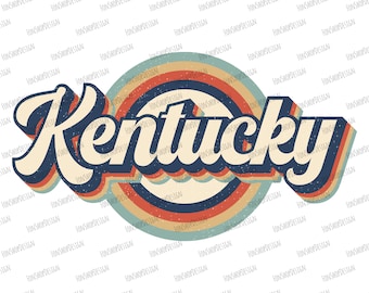 Retro Kentucky PNG, KY Sublimationsdesign (Digitaler Download)