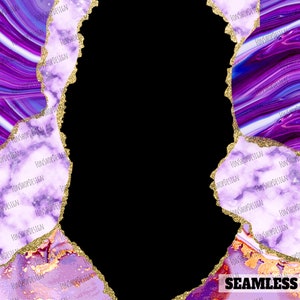 Lila Achat Marmor Gold Glitzer Sonnenblumen Nahtlos 20oz | Etsy