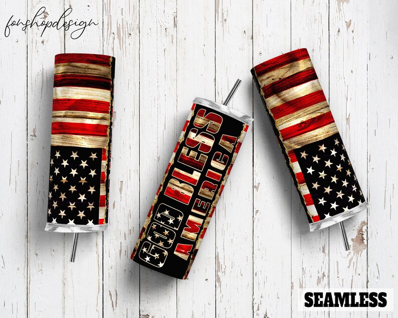God bless america sublimation design
