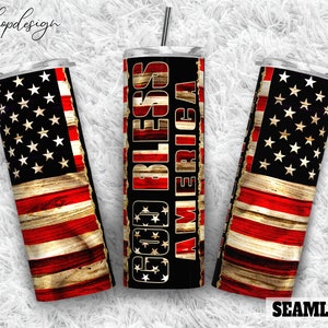 God bless america tumbler template