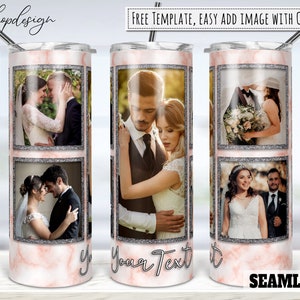 5 fotolijstjes, huwelijksverjaardag, 20 Oz Tumbler, Skinny Tumbler, taps & recht, sublimatie graphics, digitale download, wrap design