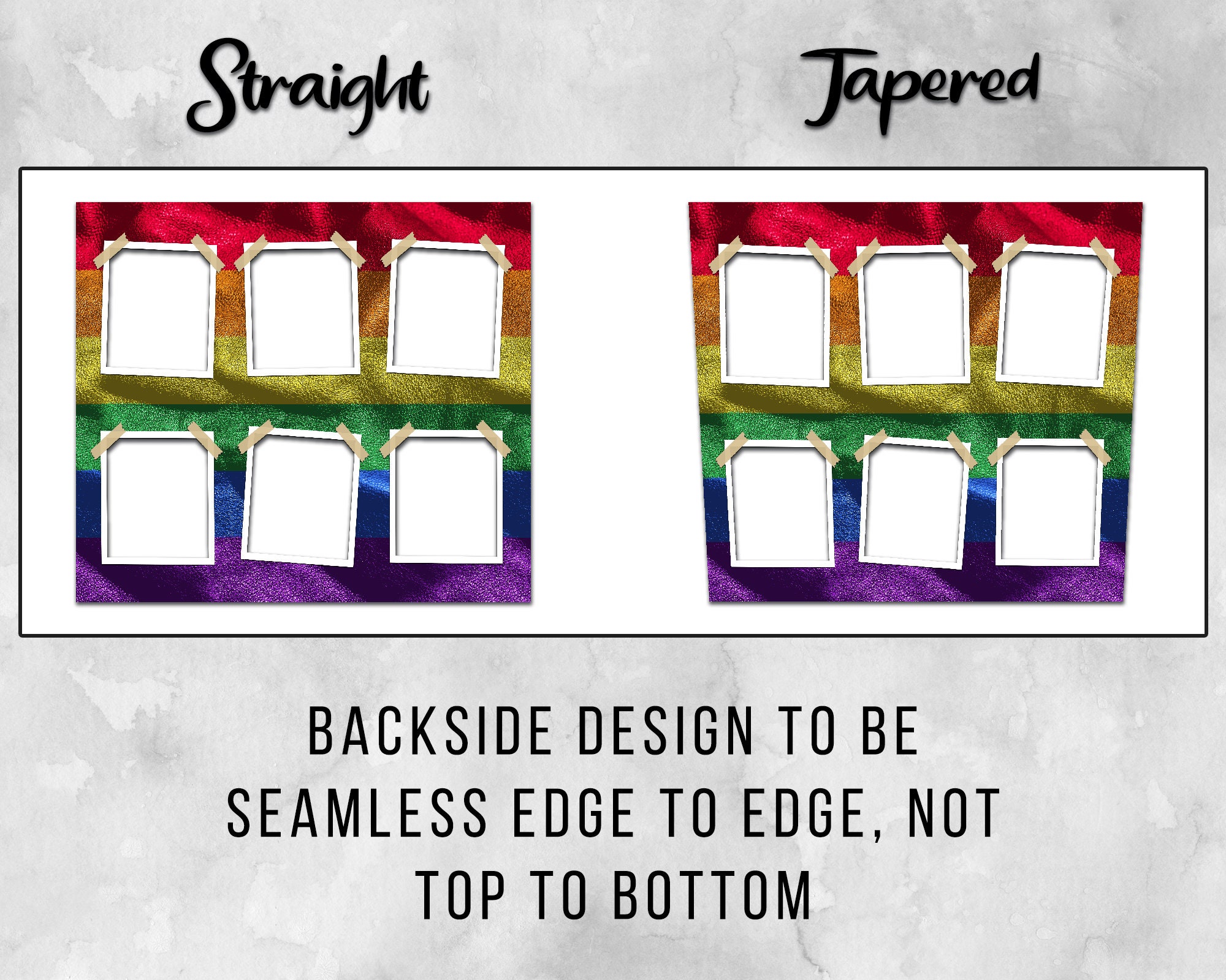 LGBT Rainbow Flag Photo Frame 20oz Skinny Tapered & Straight - Etsy