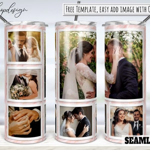 6 fotolijstjes, de heer en mevrouw, huwelijksverjaardag, 20 Oz Tumbler, Skinny Tumbler, sublimatie graphics, digitale download, volledige wrap, PNG-ontwerp