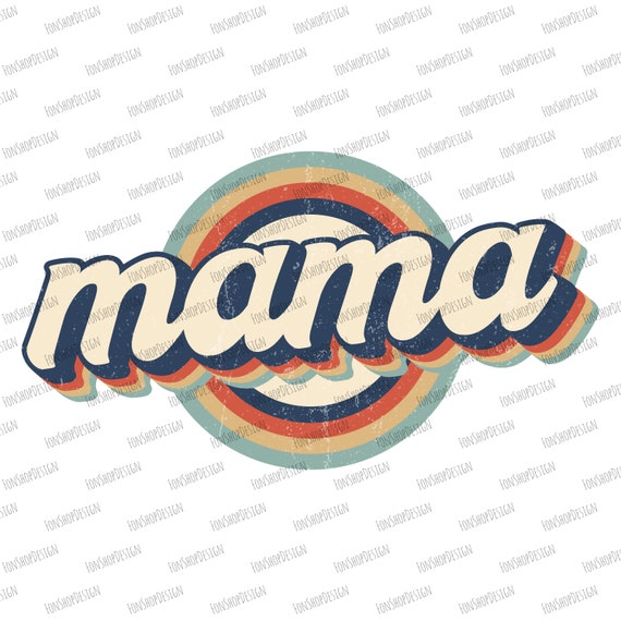 Retro Mama Vintage Png Sublimation Mama Design Mom Png | Etsy