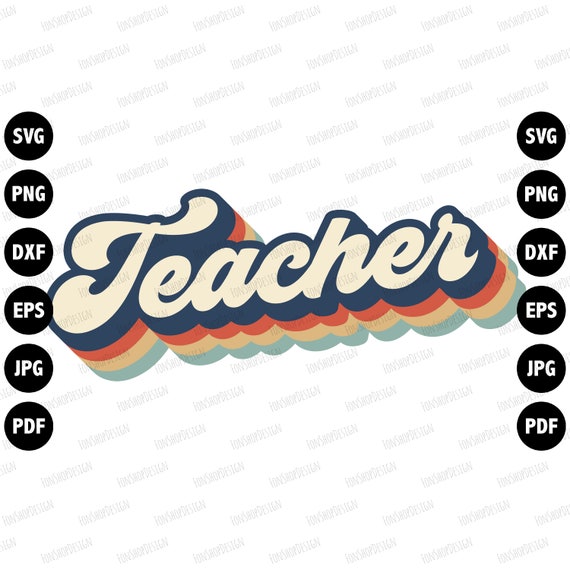 Download Teacher Retro Vintage Svg Back To School Svg Teacher Svg | Etsy