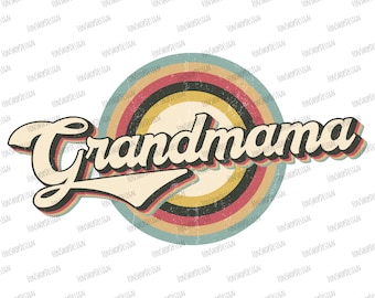 Retro Grandmama PNG, Vintage Sublimation Design (Digital Download)