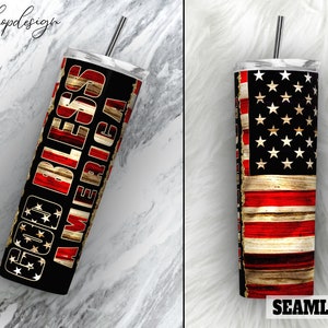 God bless america full tumbler wrap