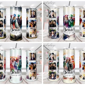 Senior Class of 2024 Tumbler, Picture Photo Frame, 20 Oz Skinny Tumbler, Afstudeercadeau, Sublimatie Graphics, Digitale Download, Png Design