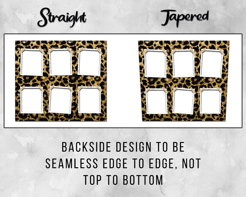 Black Glitter Leopard Print Photo Frame 20oz Skinny Tapered & Etsy