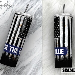 Back the blue thin line police officer personalized gift