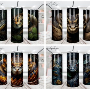 Schlange Becher, 20 Unzen Skinny Becher, Geschenke für sie, Geburtstagsgeschenk, Animal Print, Sublimationsgrafik, digitaler Download, Full Wrap, Png Design