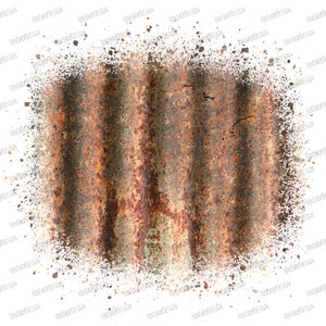 Bundle Rusty Galvanized Metal Sublimation Png, Distressed Shabby Rustic ...