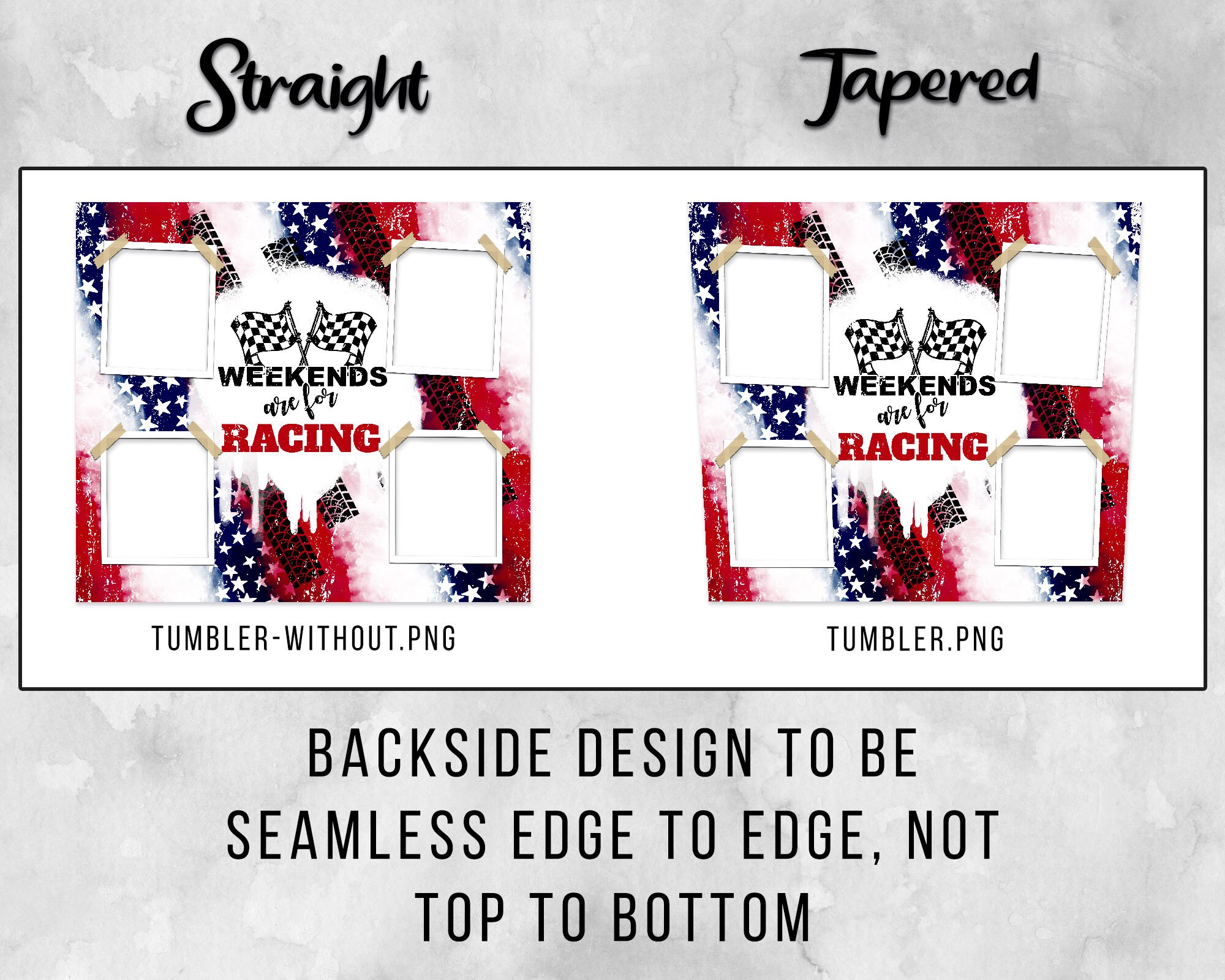 Weekends Are for Racing Photo Frame 20oz Skinny Tapered & Straight ...