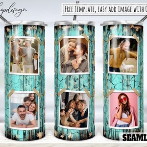 Grano de madera, grieta, leopardo, marco de fotos 20 oz Sublimación de vaso cónico y recto delgado, diseño de tobogán de agua Envoltura de vaso completo Png Descargar