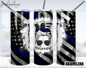 Polisfrun tillbaka den blå sömlösa 20oz smal avsmalnande och rak tumbler sublimering, vattenrutschkana digital design full tumbler wrap nedladdning