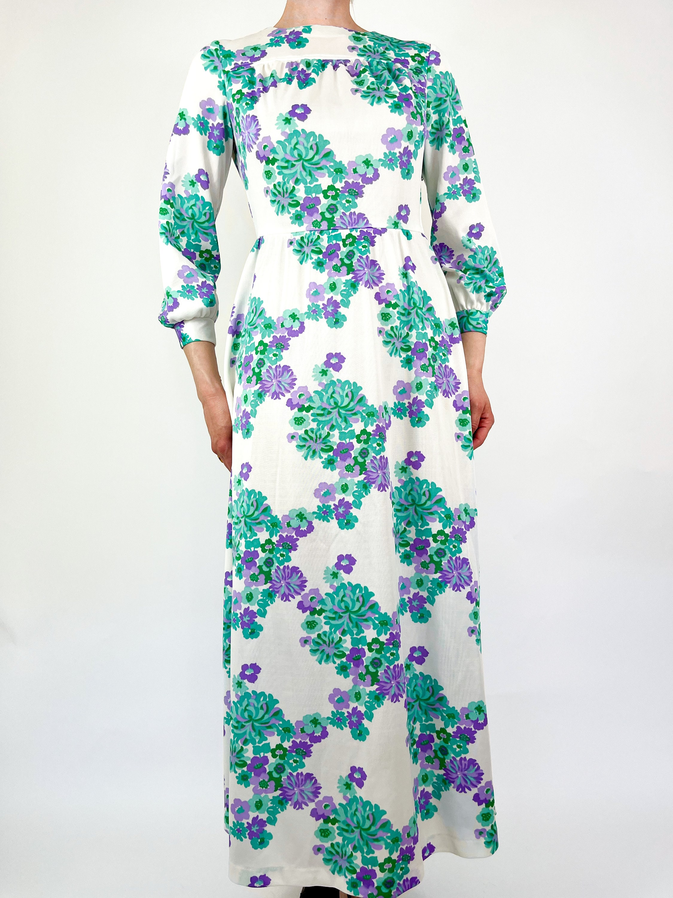 Dress Long Sleeve Printed Vintage Maxi Dress main image 1