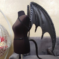 Large Bat Wings | Black Dragon Wings | Bat Wings Cosplay for Halloween ...