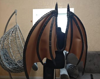 Brown Bat Wings Costume, Wings Cosplay Costume, Vampire Costume, Demon Wings, Black Wings, Bat Cosplay, Halloween Costume, Black Angel Wings