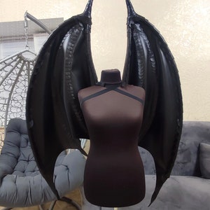 Bat Wings Costume, Cosplay Wings Costume, Vampire Costume, Demon Wings, Black Wings, Bat Wings Cosplay, Halloween Costume, Black Angel Wings image 2