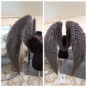 Large Dark Angel Wings for Adults, Fairy Wings, Cosplay Angel Costume, Halloween Dark Angel Wings, White Angel Costume, Black Wings Costume