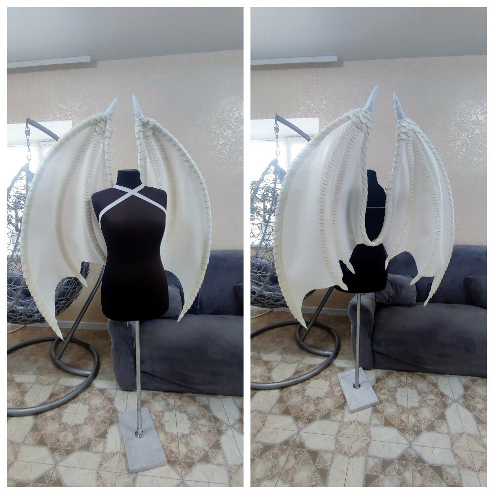 White Bat Costume, Cosplay Wings Costume,Vampire Costume, Demon Wings, white Wings, Bat Wings Cosplay, Halloween Costume, white Angel Wings