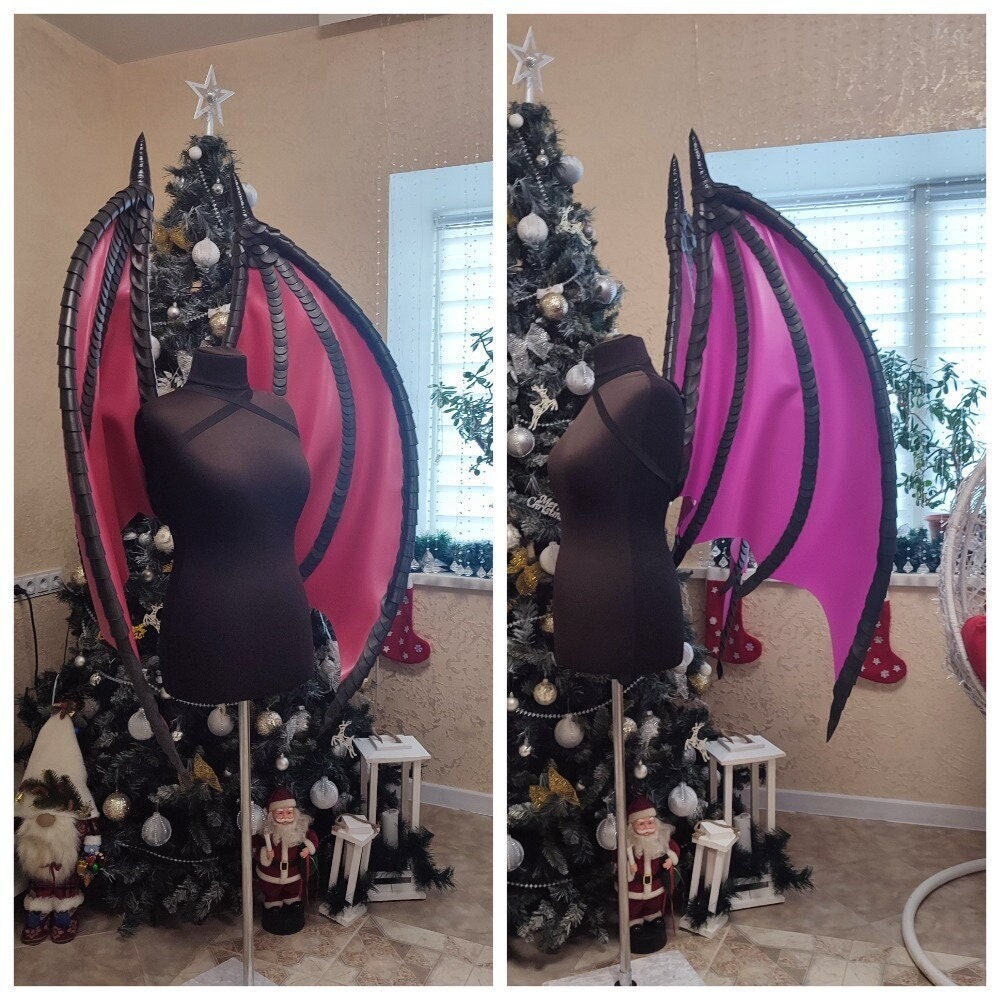 Lila Fledermausflügel Kostüm, Flügel Cosplay Kostüm, Vampir Kostüm, Dämonenflügel, Schwarze Flügel, Fledermaus Cosplay, Halloween Kostüm, Schwarze Engelsflügel