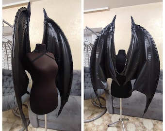 Fledermausflügel-Kostüm, Cosplay-Flügel-Kostüm, Vampirkostüm, Dämonenflügel, schwarze Flügel, Fledermausflügel-Cosplay, Halloween-Kostüm, schwarze Engelsflügel