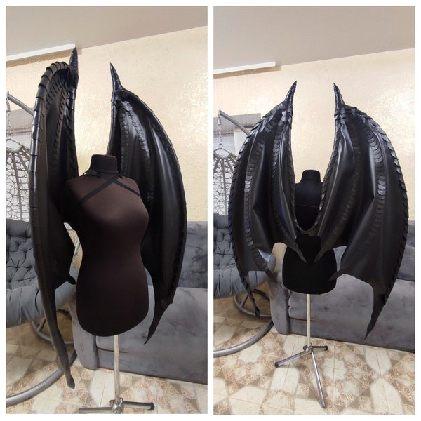 Bat Wings Costume, Cosplay Wings Costume,Vampire Costume, Demon Wings, Black Wings, Bat Wings Cosplay, Halloween Costume, Black Angel Wings