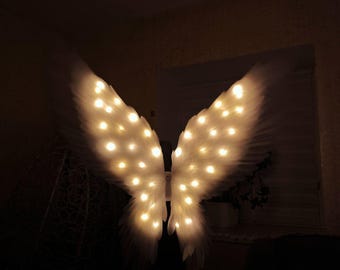 Glowing Automatic Fairy Wings, Automatic Movable Butterfly Wings, Automatic White Angel Wings
