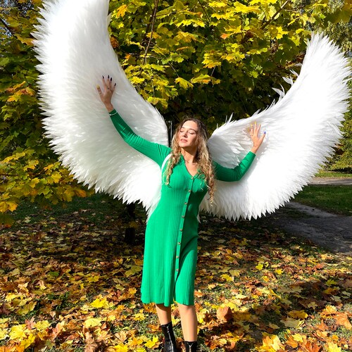 Big Raised Angel Wings Halloween Costume Christmas Costume Etsy