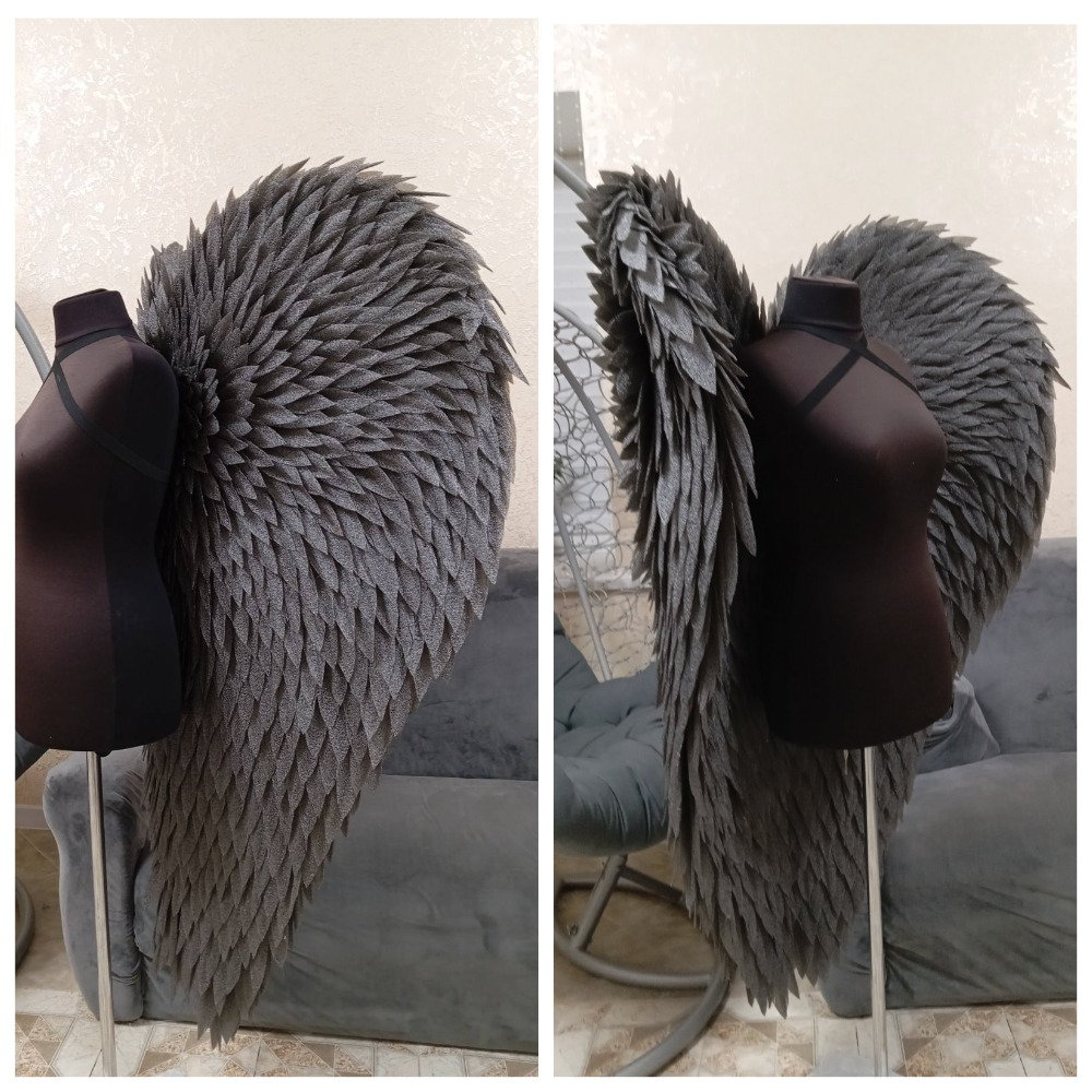 big dark adult angel wings, dark wings,fairy wings for photo shoots,skew angel costume,valentine's day angel costume,white angel costume