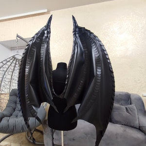 Bat Wings Costume, Cosplay Wings Costume, Vampire Costume, Demon Wings, Black Wings, Bat Wings Cosplay, Halloween Costume, Black Angel Wings image 5