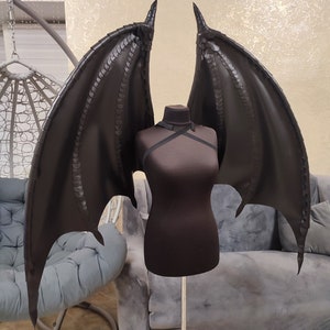 Bat Wings Costume, Cosplay Wings Costume, Vampire Costume, Demon Wings, Black Wings, Bat Wings Cosplay, Halloween Costume, Black Angel Wings image 8