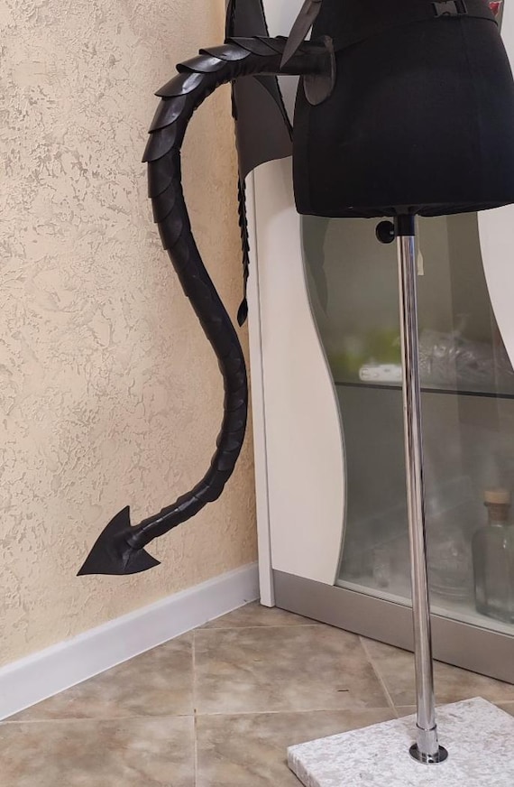 Dragon Tail,Succubus Tail,Bat tail Costume,tail Cosplay Costume,Vampire Costume,Demon Tail,Black tail,Halloween Costume,Black Angel tail