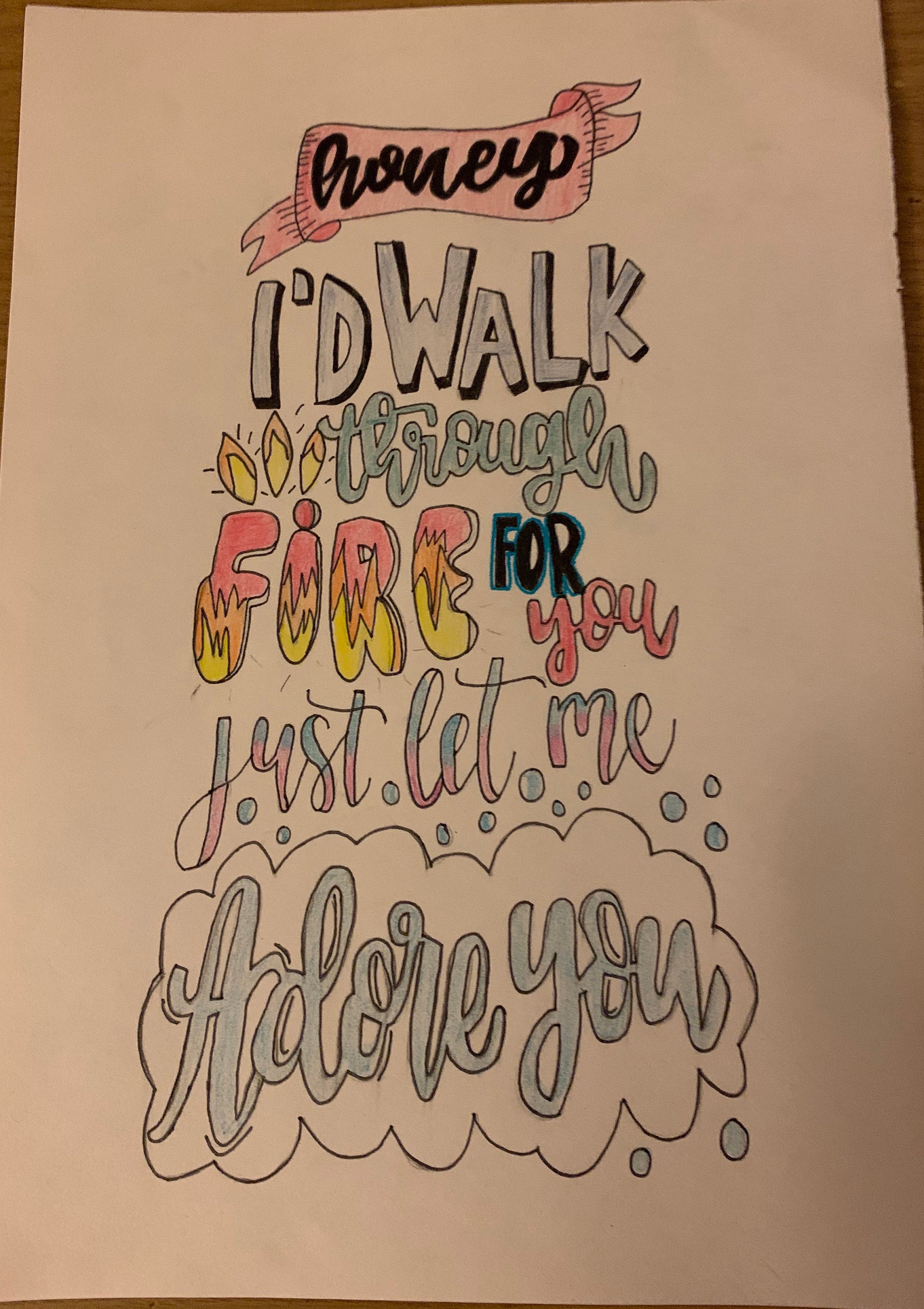Harry Styles Adore You Lyric Art Etsy