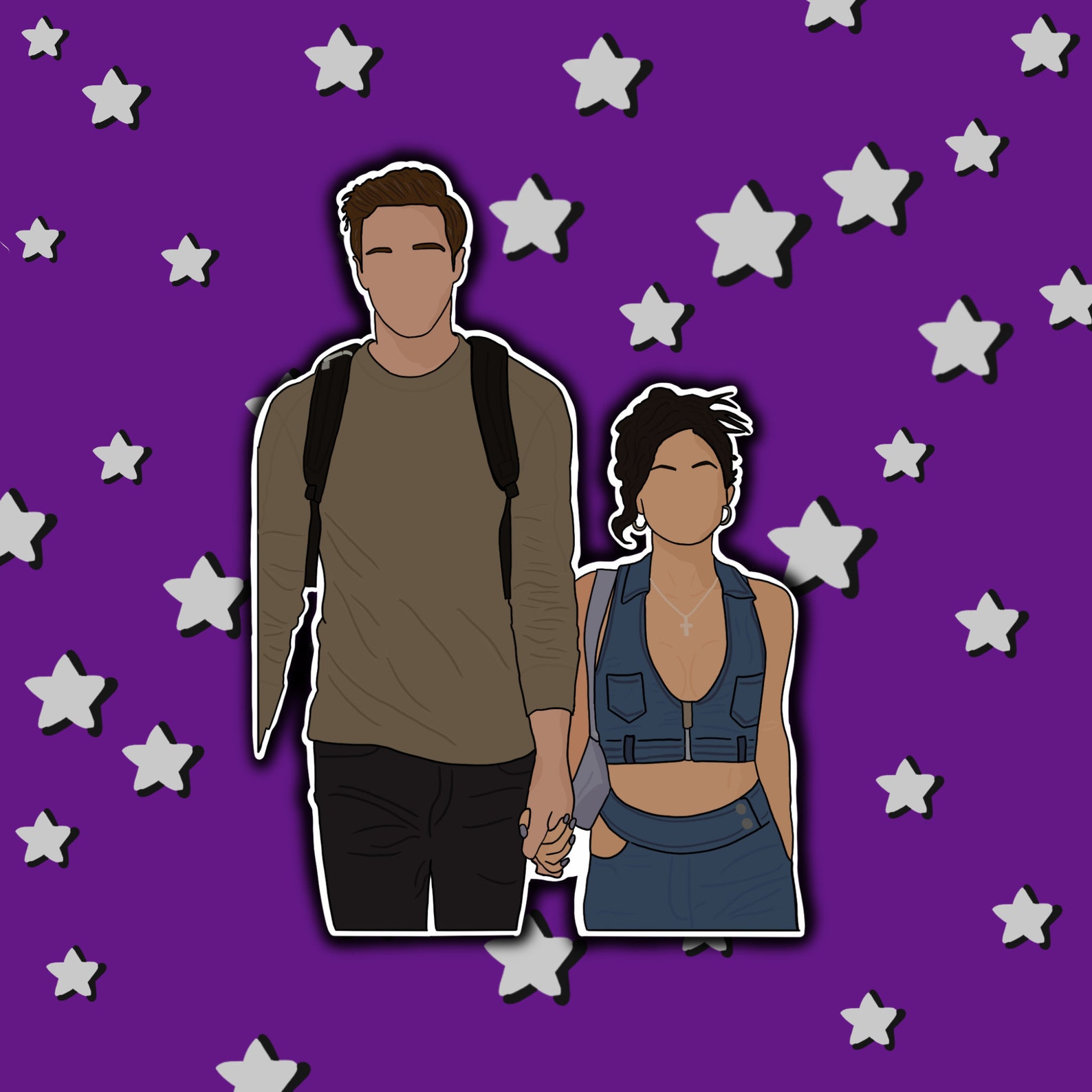 Nate and Maddy Sticker Euphoria Etsy