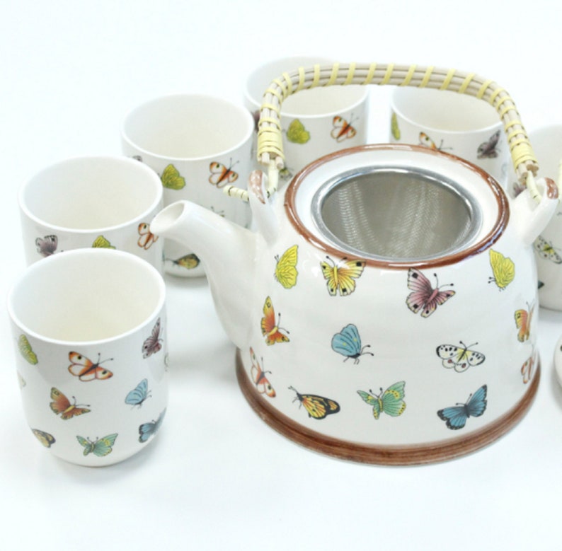 Gift Idea Teapot Set With Cups Ceramics Herbal Teapot Set Etsy