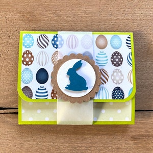 Gutscheinkarte Osterkarte Ostern Geld verpacken Geschenkkarte Verpackung Geld Osterhase Ostereier Gutscheinverpackung Geldgeschenk