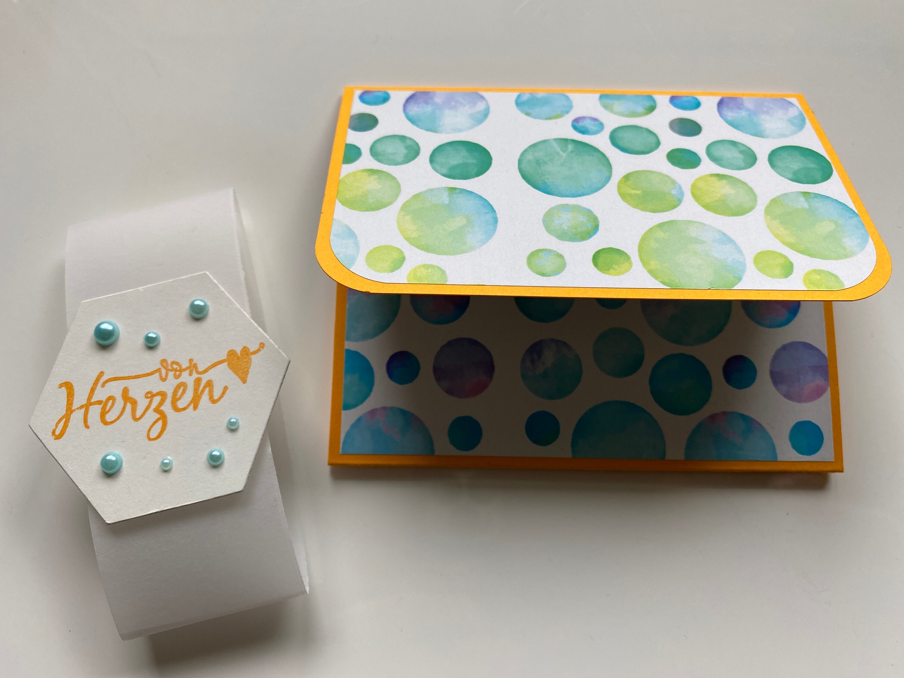 Gutscheinkarte Verpackung Geldgeschenk - Handgemacht Mit Banderole