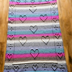 Heartfelt Love Blanket Crochet Pattern – PDF Digital Download