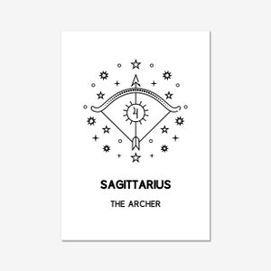 sagittarius archer boho wall art decor