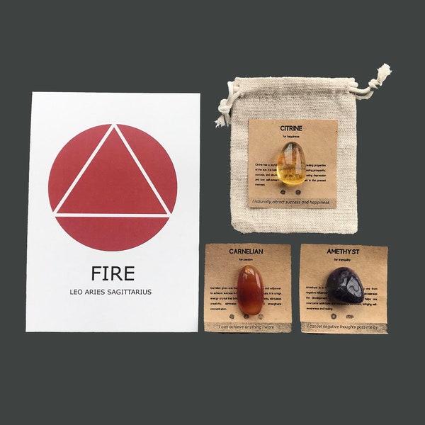 Aries Zodiac Crystal Set | Horoscope Gemstone Kit