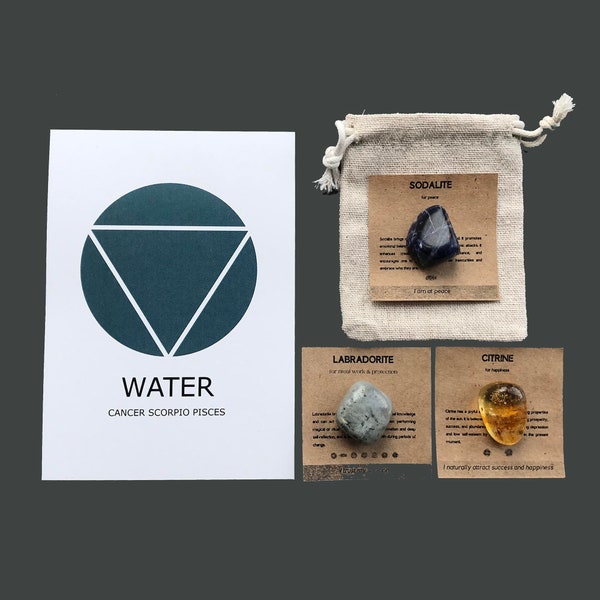 Scorpio Zodiac Crystal Set | Horoscope Gemstone Kit | Letterbox Gift