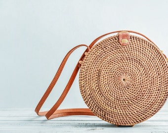 Koret rattan circle shoulder bag clearance