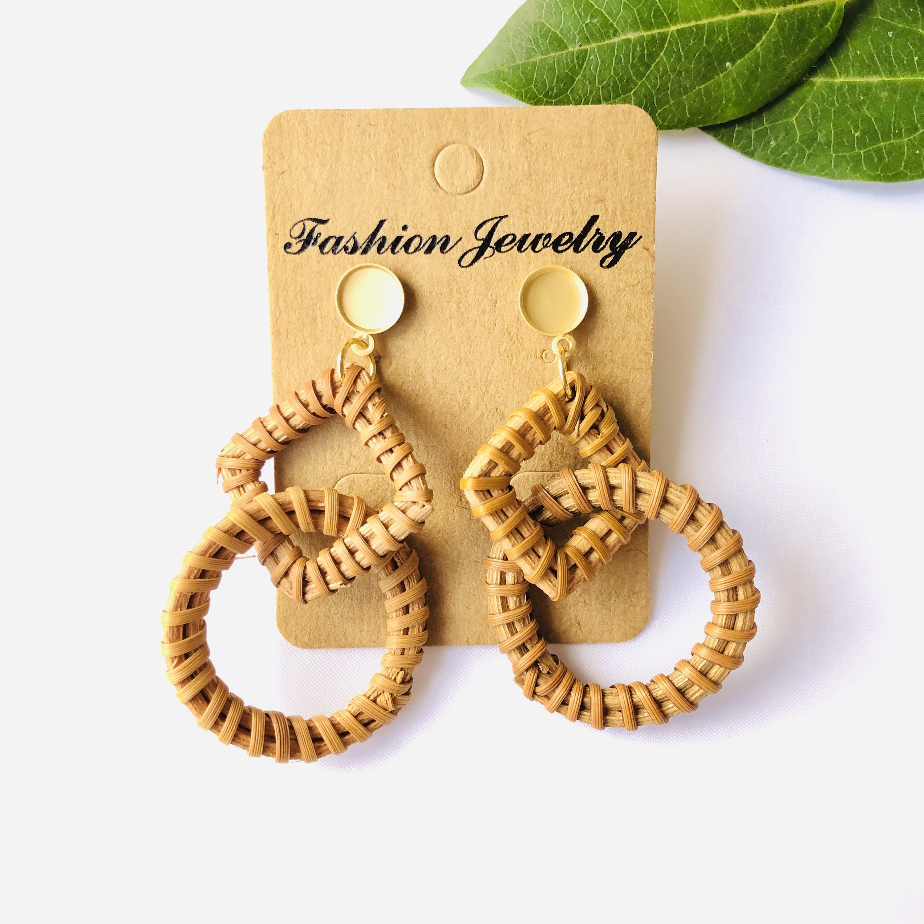 Harmony Handwoven Rattan Earrings |Handmade Earrings | Dangle and Drop Earrings |Boho Earrings | Wicker Earrings | Summer Earrings